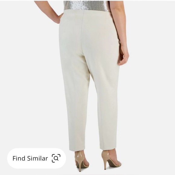 Annie Klein plus women’s faux suede slim fit ankle pants size 3X brand new with - Picture 2 of 5